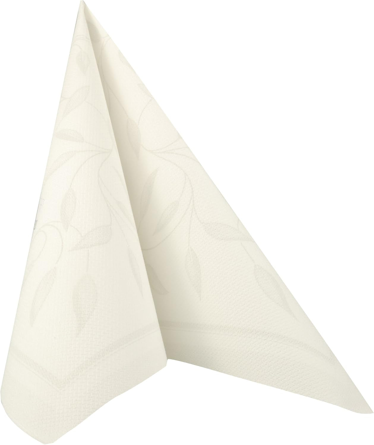 Papstar, 50 Servietten „ROYAL Collection“ 1/4 Falz 40 cm x 40 cm weiß „New Mediterranean“, #11652