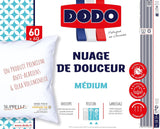 DODO Premium Kissen, 60 x 60 cm, mittlerer Komfort, Cloud De Douceur Kissen | Milbendicht und flauschig | Perkal-Baumwolle + Paspelierung. Maschinenwaschbar bei 40 °C. Standard-Kissen von Naty Shop