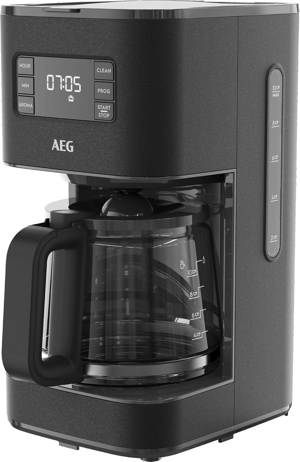 AEG Deli 5 Espressomaschine, 1,5 l, programmierbarer Timer, Warmhaltefunktion, Sicherheitsstopp, Wasserstandsanzeige, optimale Dosierung, Anti-Tropf-Funktion, Edelstahl, CM5-1-6ST