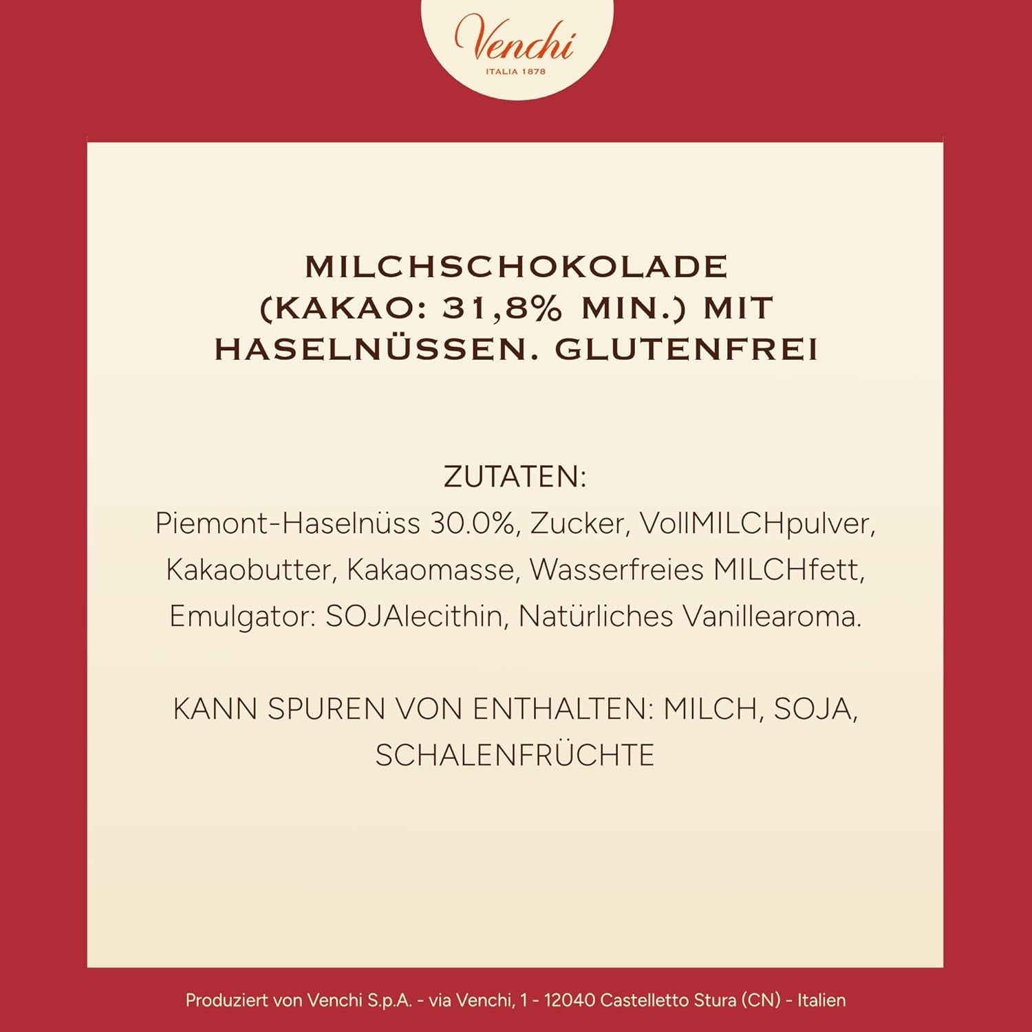 Venchi, Brutto&Buono, handgemachte Milchschokoladentafel in Tannenbaumform „Piedmont Forest Haselnuss“, 200 g, glutenfrei, limitierte Weihnachtskollektion, Geschenkidee