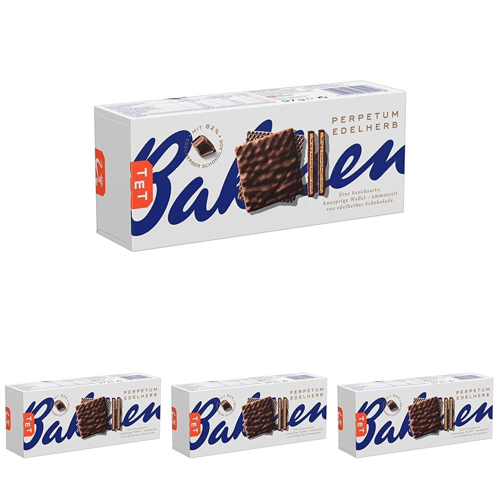 Bahlsen Perpetuum Edelherb – Edelherb Schokoladenwaffel (1 x 97 g) (4er-Pack)