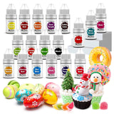 Lebensmittelfarbe 9 x 10 ml, flüssige Lebensmittelfarbe – Lebensmittelfarben-Set zum Dekorieren von Kuchen, Macarons, Donuts, Fudge, Zuckerguss, DIY-Seifen, Eiscreme, Seifenfarbe, Spritzpistolenfarbe