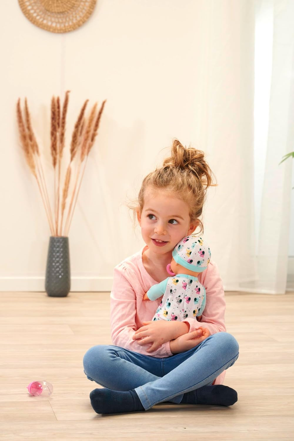 30 cm große Elefanten-Babypuppe aus Vinyl für Neugeborene mit Trink- und Tränkfunktion, Flasche und Schnuller, ab 2 Jahren