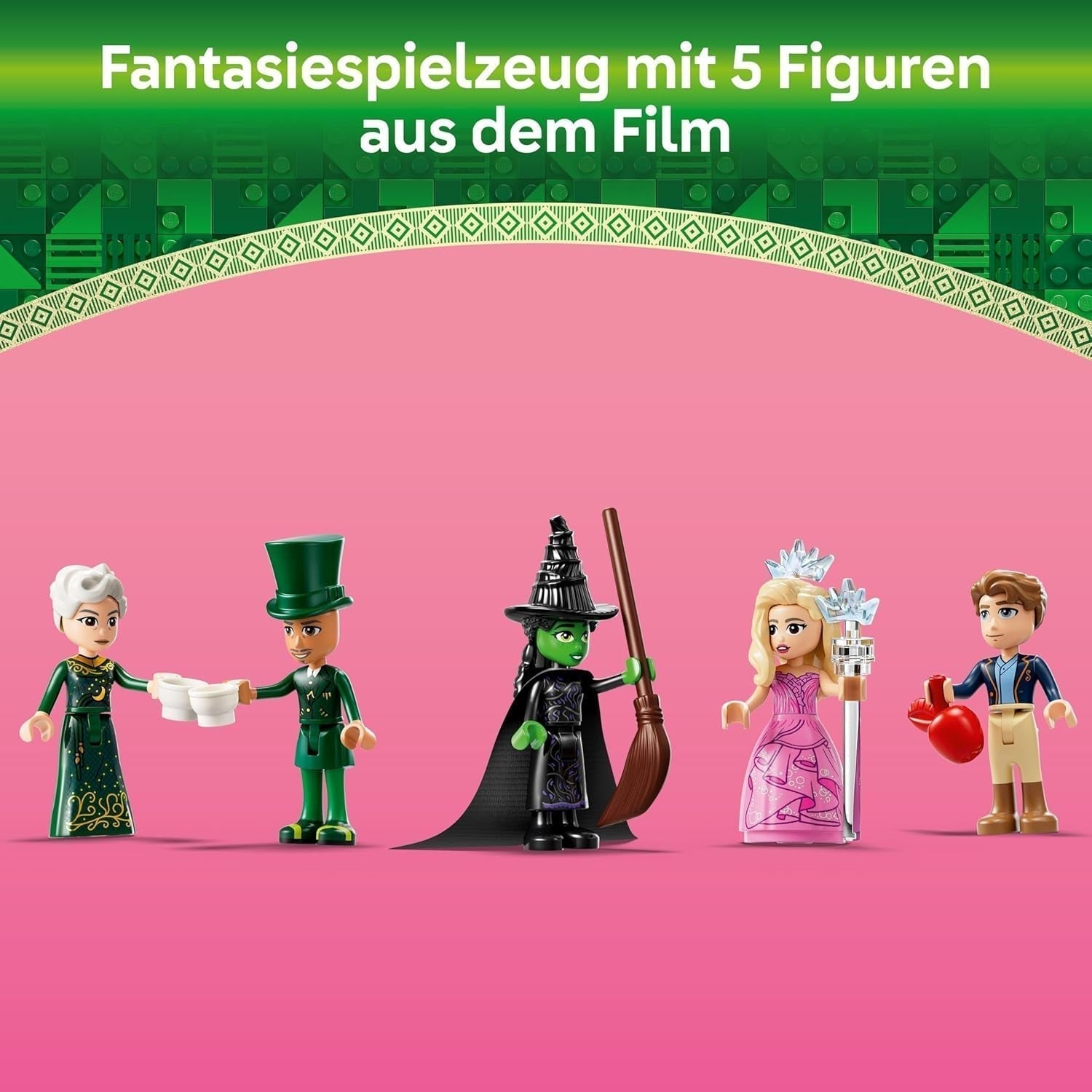 LEGO Wicked Tower-Spielzeug „Welcome to Emerald City“, Glinda- und Elphaba-Minipuppen, Geschenk für Filmfans sowie Mädchen und Jungen ab 9 Jahren, die Puppenhäuser lieben. 75684 Bausets Besuchen Sie den LEGO-Store
