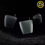 Pflanzgefäß LECHUZA Classico Color ECO 60 Dunkelgrau | Pflanzgefäß mit Bewässerungssystem und Wasserstandsanzeige | Hergestellt aus 100 % recyceltem Kunststoff | Mattes Finish | Ø 60 x 55,5 cm | 18955
