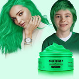 COLAYERIST Waschbare temporäre schwarze Haarfarbe, Haarfärbewachs für Männer und Frauen, Haarwimperntusche für Party oder Cosplay, saubere Haarfärbeprodukte, Haarfärbemittel, Naty Shop Grün