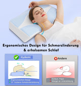 Nackenkissen aus Memory-Schaum, ergonomisches orthopädisches Kissen für Nacken- und Schulterschmerzen – kühlendes Schlafkissen für Seiten-, Rücken- und Bauchschläfer mit Nackenstütze, orthopädische Halskissen von Naty Shop
