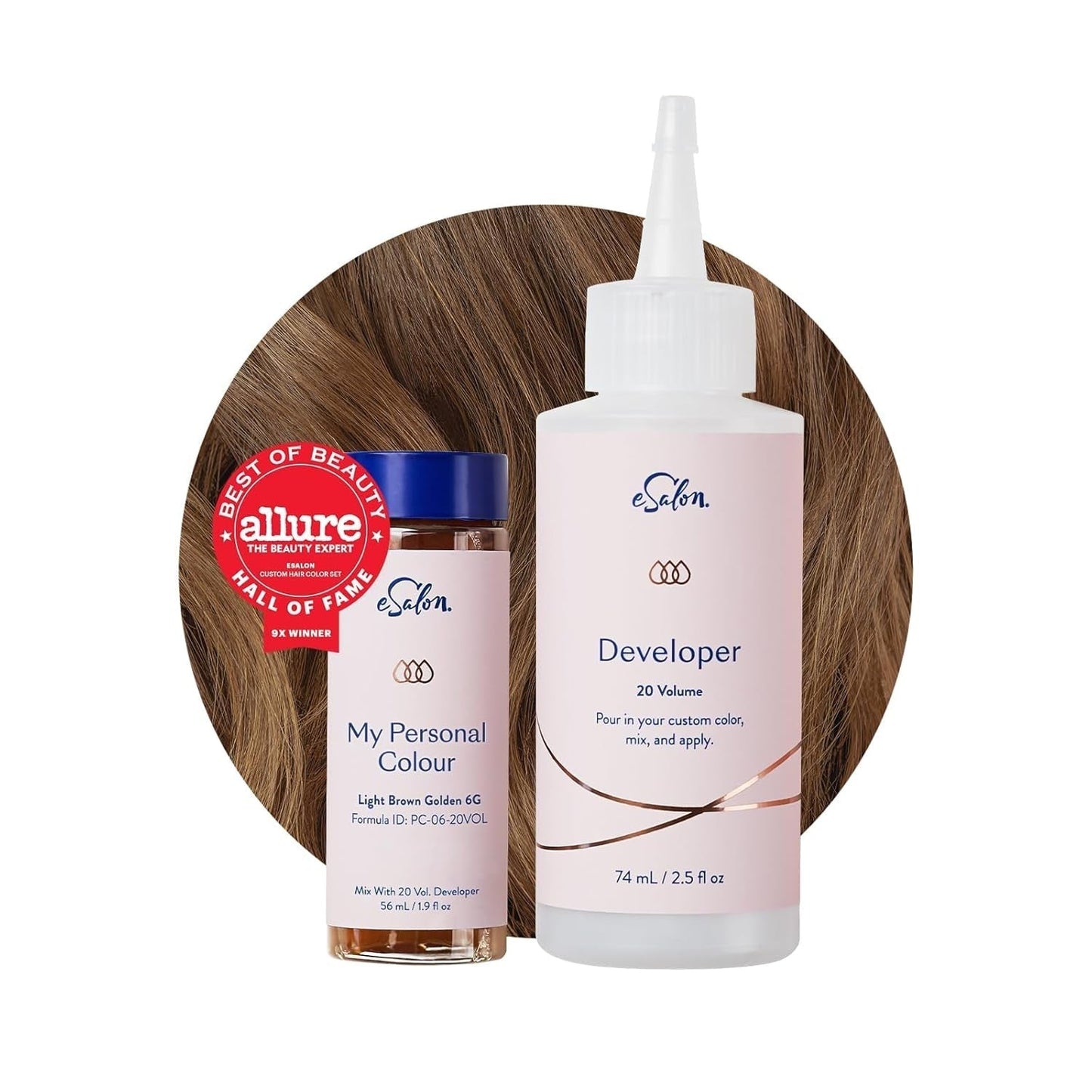 Permanentes Haarfärbeset, 100 % Grauabdeckung, Heimfärbung, 0 % Ammoniak-Haarfärbemittel, mehrdimensionale Haarfärbemittel, professionelle Haarfärbemittel, Naty Shop Haarfärbemittel Hellbraun Gold 6G