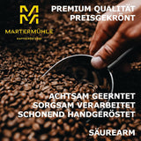 Martermühle Café Crème Kaffeebohnen 500g mittelkräftig I Arabica I Geschmacksrichtungen: Brauner Zucker, Haselnuss, Schokolade I Ganze Kaffeebohnen schonend geröstet, säurearm