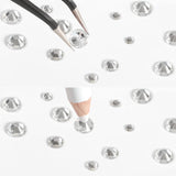 Beadsland 2500 Stück Glas Nailart Strasssteine ​​​​Kristall Flatback Edelsteine ​​​​Runde, ​​Für Handwerk Gemischt 8 Größen SS4 ~ SS30 Mit Picking Pinzette Und Stift (Kristall Weiß)