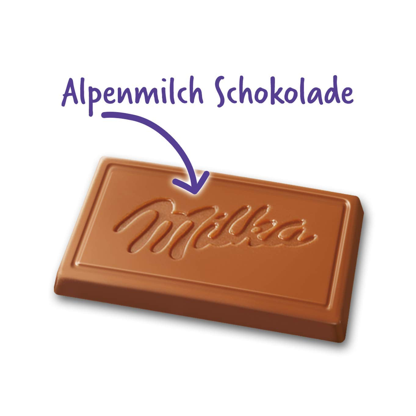 Naps Alpenmilch 1 x 1 kg, zartschmelzende Mini-Schokoladenquadrate aus feiner Alpenmilch-Schokolade, Box (2er-Pack)