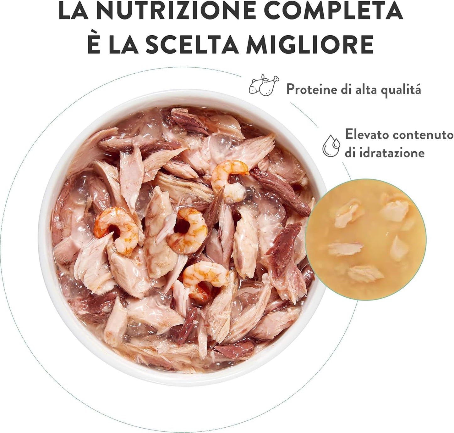Lachs-Thunfisch in Gelee, komplettes Nassfutter für Katzen, in Dosen, mit zusätzlichen Vitaminen, 100 % natürlich, 6 x 85 g