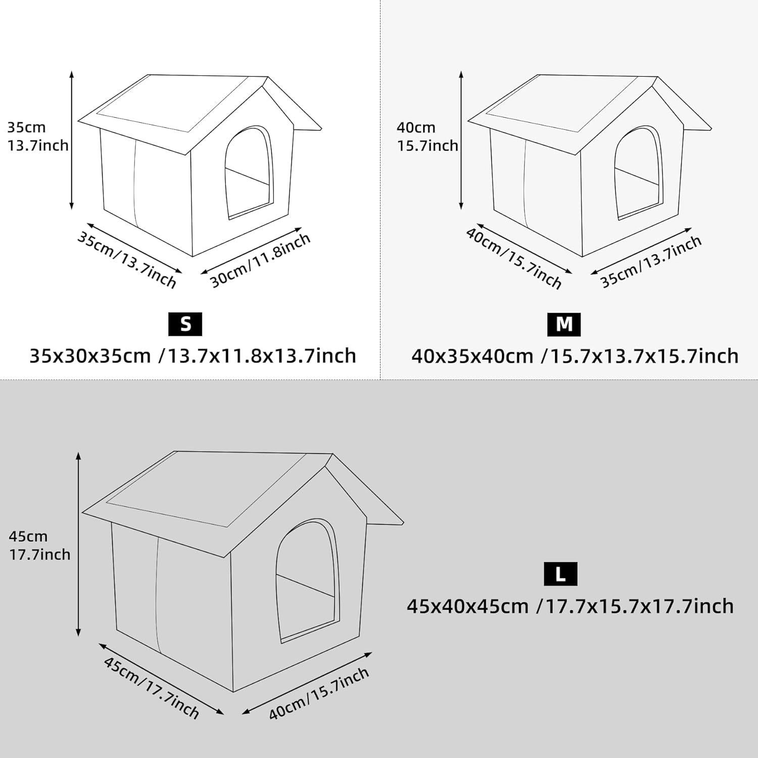 Katzenhaus Für Draußen Winterfest Wasserdicht Wetterfester Katzenhöhle Haustierhaus mit Plüschkissen Warme Hundehöhle Waschbar Hundehaus Tierheim Für Streuner Haustiere 35x30x35cm