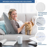 Verstellbares Keilkissen, hochdichtes Schaumstoff-Lesekissen mit Nackenrolle für Bett und Couch, ergonomischer Bettkeil für Schlaf-Reflux-Apnoe, Beinkissen, Rückenkissen zum Lesen, Spielen oder Fernsehen