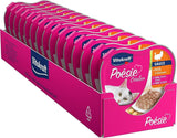 Vitakraft Poésie Création, Nassfutter für Katzen, Nassfutter für Katzen in Soße, mit Truthahn in Käsesoße, Multipack, ohne Zusatz von Zucker oder Getreide (15 x 85 g)
