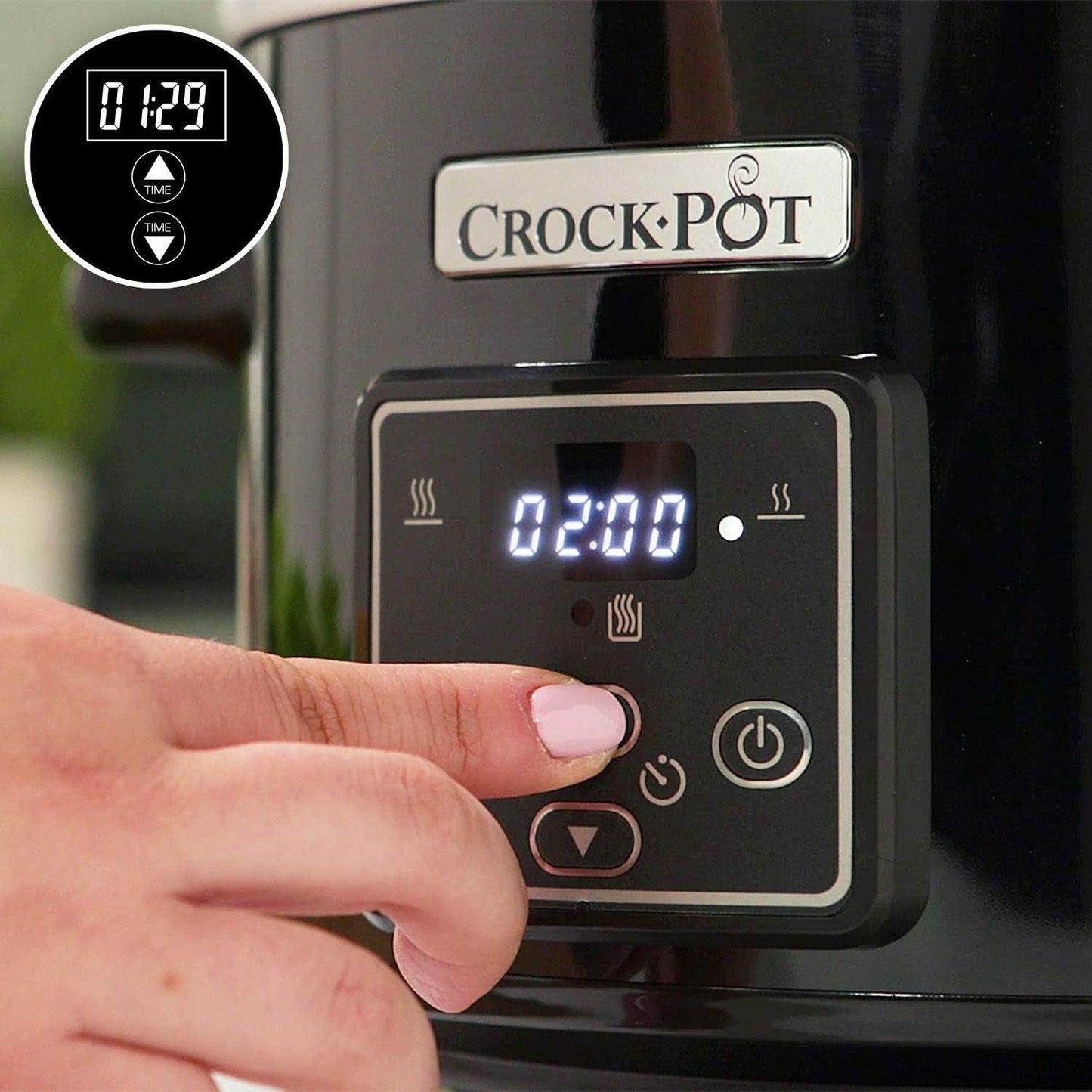 Slow Cooker digitaler Crockpot, Warmhaltefunktion, 2,4 Liter (1-2 Personen) Slow Cooker Naty Shop