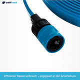 Cellfast SPRING Bewässerungsschlauch, Dreikanal-Bewässerungsschlauch mit vollständigen Anschlüssen, aus hochwertigem Draht, UV-beständig, 15 m, 1/2 Zoll, 19-022, mehrfarbig, 38 x 38 x 8 cm