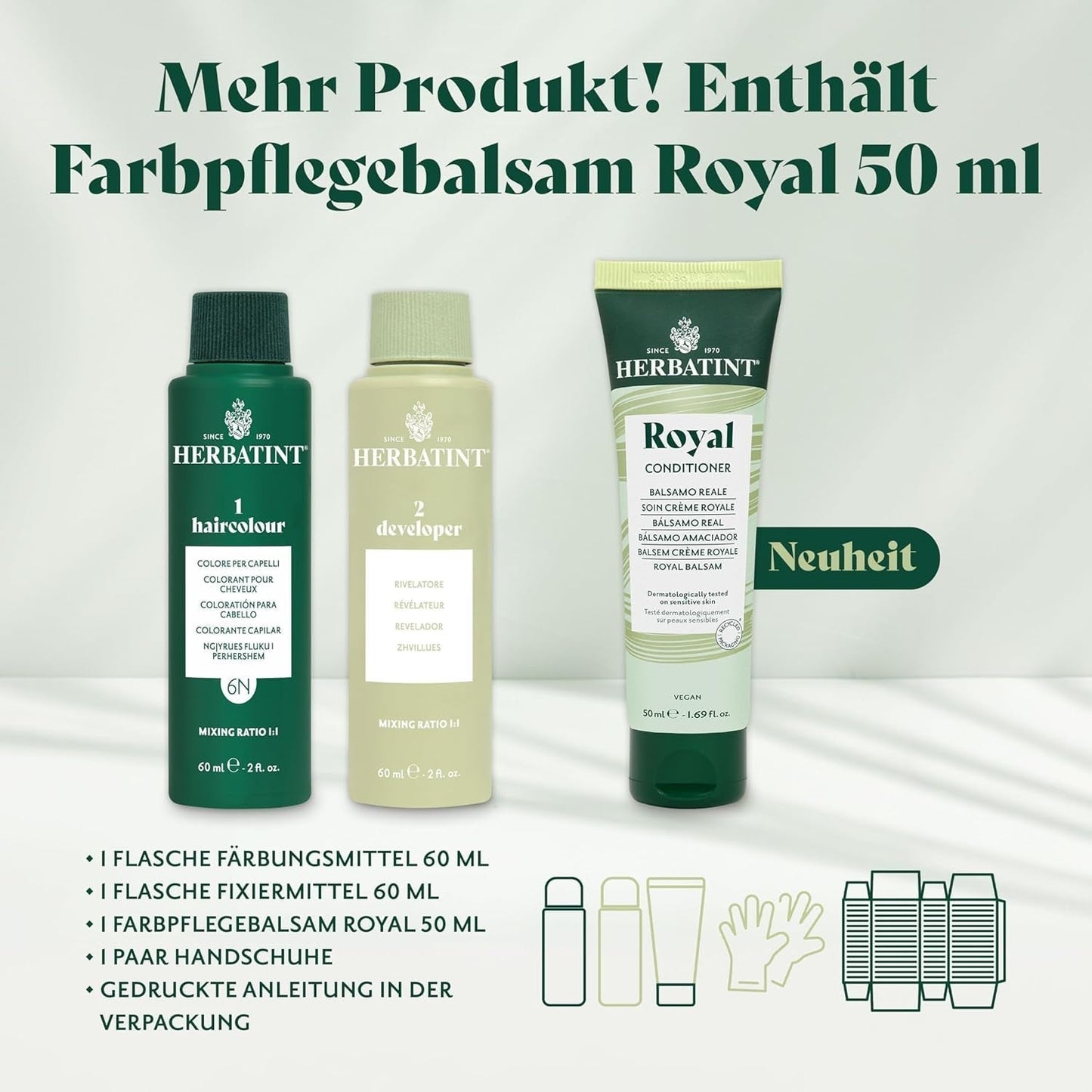Permanentes Haarfärbegel 6N Dunkelblond – 170 ml I Ammoniakfrei, 100 % Abdeckung von grauem Haar I Getestet auf empfindlicher Haut, mit 8 Pflanzenextrakten Haarfärbemittel Naty Shop