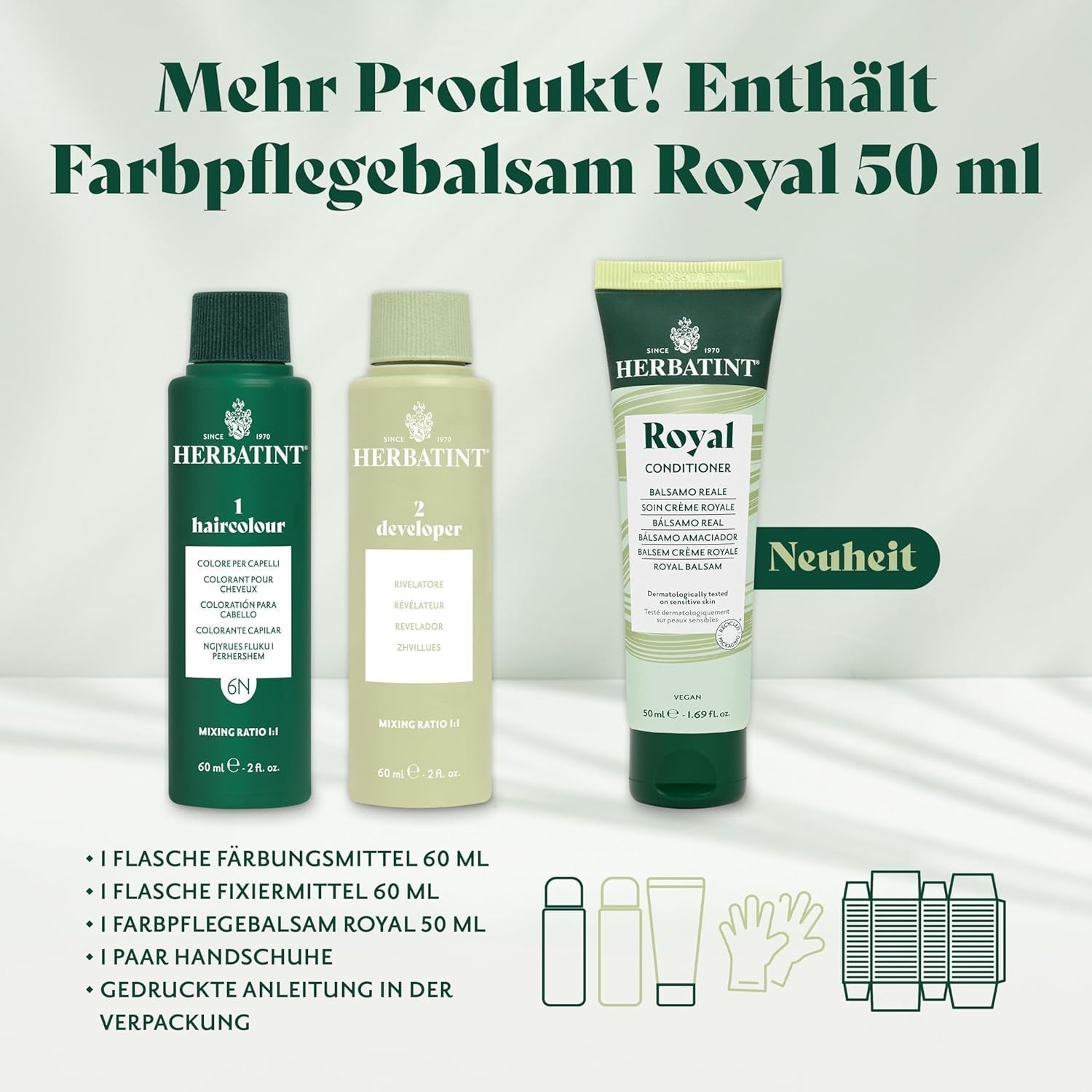 Permanentes Haarfärbegel 6N Dunkelblond – 170 ml I Ammoniakfrei, 100 % Abdeckung von grauem Haar I Getestet auf empfindlicher Haut, mit 8 Pflanzenextrakten Haarfärbemittel Naty Shop