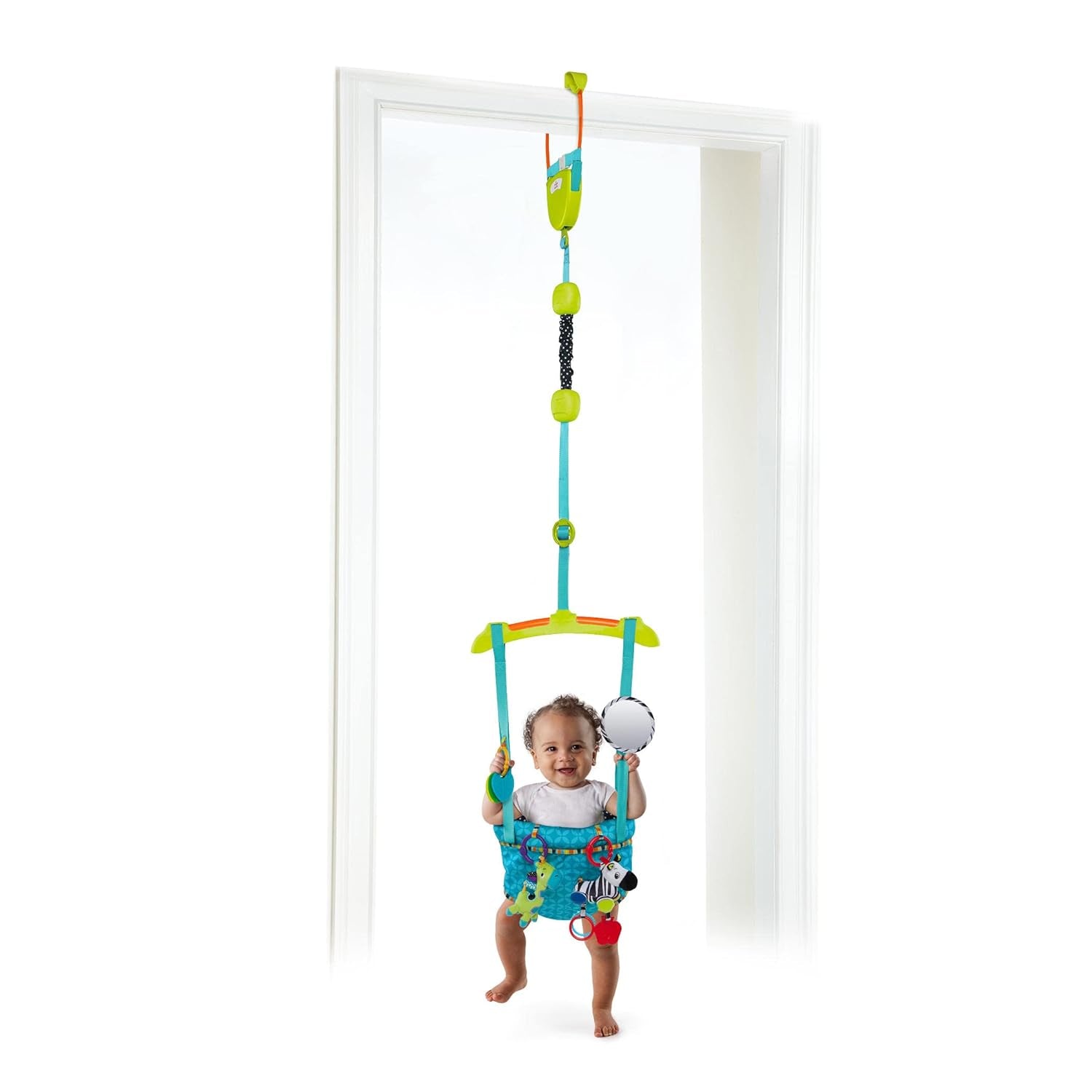 Bright Starts Deluxe-Türschnäpper-Set mit sicherem und stabilem Türrahmen-Clip und Pampers Sensitive Babyfeuchttüchern, 1200 Tücher (15 x 80)
