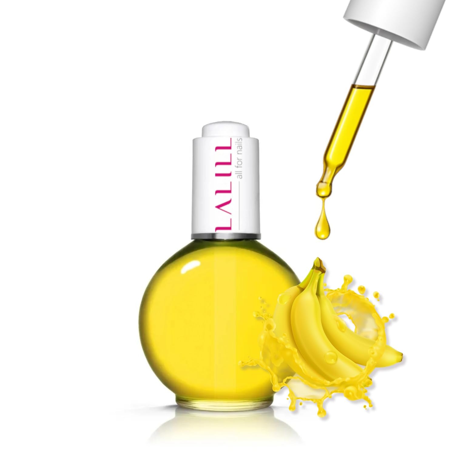 LALILL Nail Cuticle Oil 75Ml – Himbeere Nagelpflegeöl – Nagelöl Pflege Für Nägel Nagelhaut – SPA Maniküre Naildesign Hände – Vegan – Mit Pipette