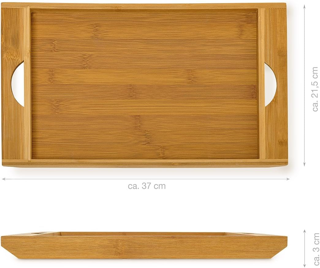 Relaxdays Rollbarer Brotkorb mit Schublade, Bambus, HxBxT: 21 x 40,5 x 28 cm, Holz, Natur & Bambus-Schneidebrett ca. 3 x 37 x 21,5 cm Schneidebrett mit Krümelschublade zur einfachen Reinigung natürliche Lebensmittelaufbewahrungsboxen Naty Shop