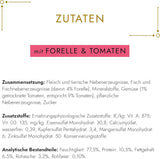 Fine Pate Gourmet Gold mit Gemüse, Nassfutter für Katzen mit Forelle und Tomate, 12er Pack (12 x 85g)
