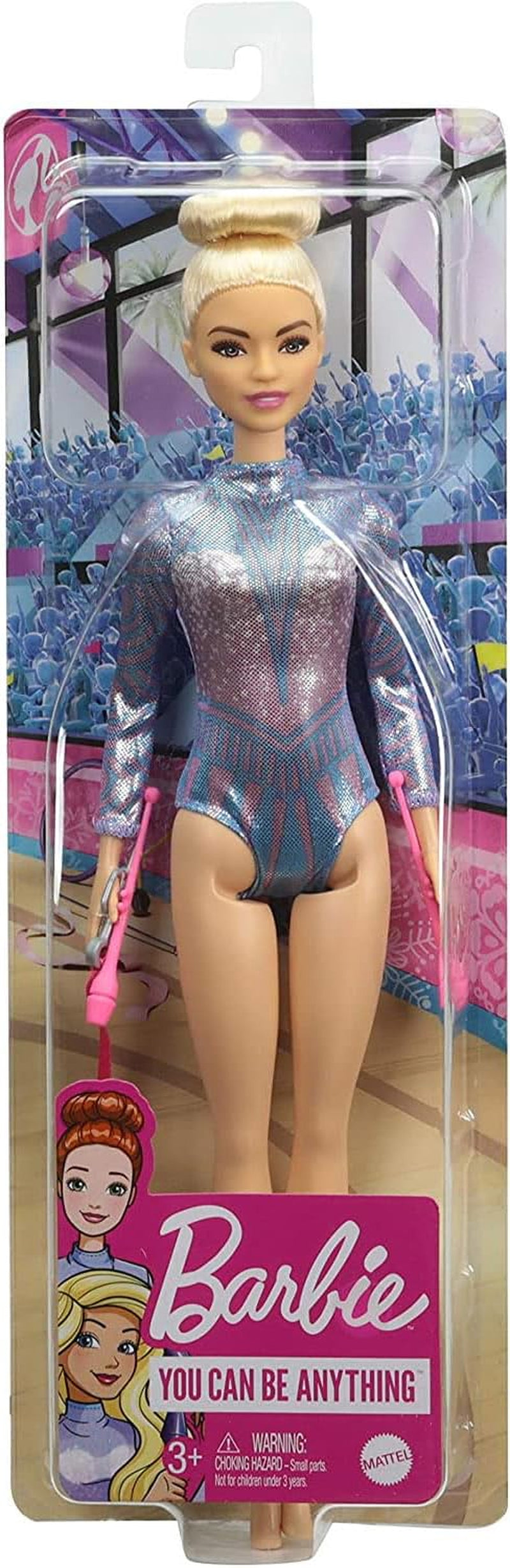 Barbie „You Can Be Anything“-Serie, blondes Haar, Zubehör für rhythmische Gymnastik, Puppe im Lieferumfang enthalten, Geschenk für Kinder, Spielzeug, ab 3 Jahren, GTN65