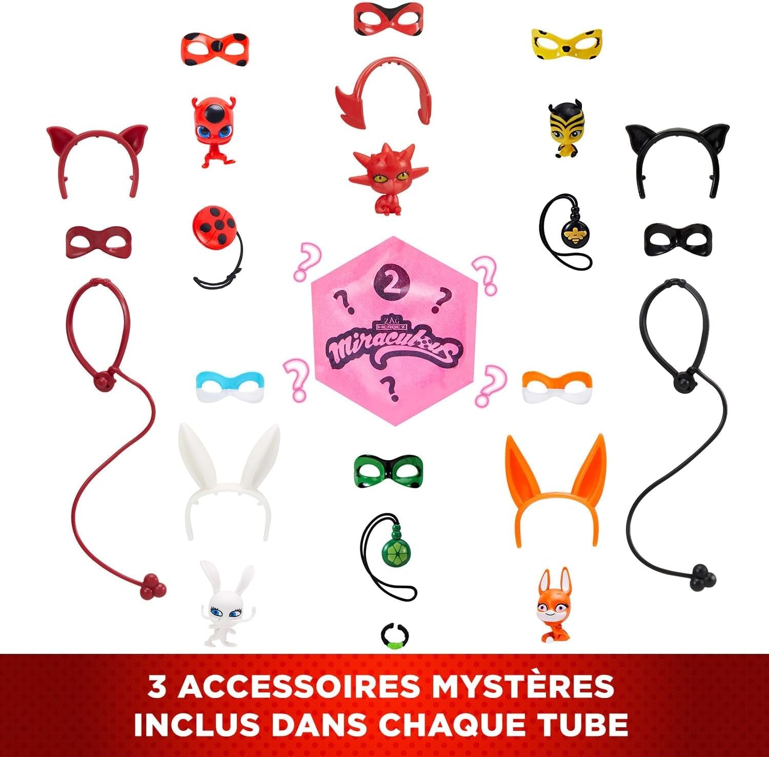 Bandai – Miraculous Ladybug – Puppe Marinette Farbwechsel-Überraschung – Miraculous-Gliederpuppe, 26 cm + 3 Überraschungen – zufälliges Modell – P50390 Puppen Naty Shop