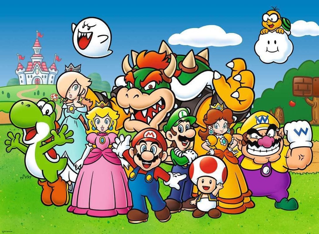 Puzzle für Kinder 100 Teile XXL - Nintendo Super Mario Fun Puzzle Naty Shop