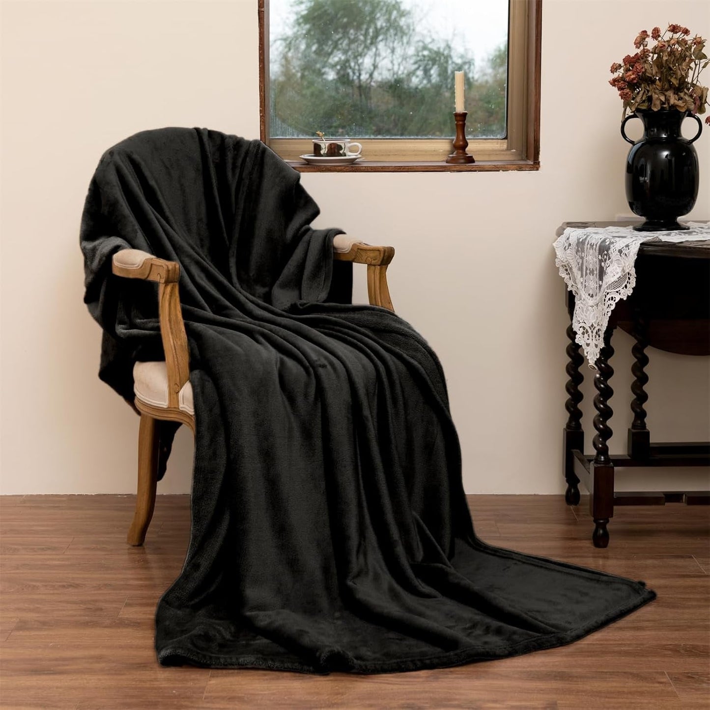 Good Nite kuschelige Decke, flauschige Decke, Bettdecke, Sofadecke, XL, Wohndecke, Fleecedecke, 150 x 200 cm, Schwarz, weiche warme Decken, flauschige Decke, Betten und Decken, Good Nite
