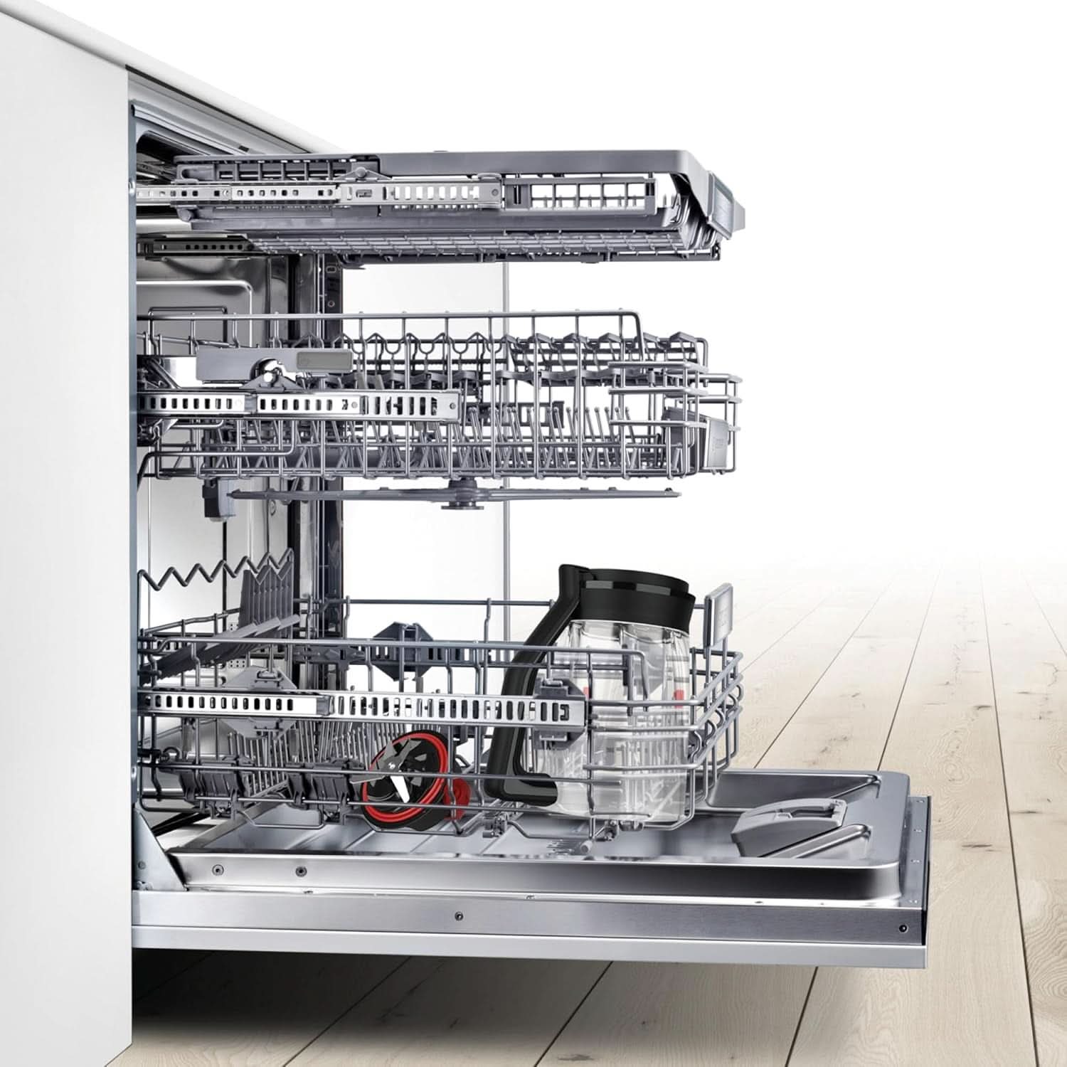 Bosch Standmixer Vitapower Serie 4 MMB6172SN, Verbesserte Version, 10 Jahre Motorgarantie, Edelstahl-Klingen, 1.5L Glasbehälter, Spülmaschinenfeste Teile, 30.000 U/Min, 1200 W, Silver Kitchen Naty Shop