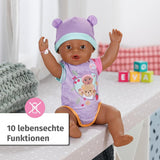 BABY Born Eva 43Cm, Puppe mit 10 Funktionen und Zubehör, für Kinder ab 3 Jahren, funktioniert ohne Batterie, große Puppe 43Cm, 836408 Zapf Creation Dolls Naty Shop