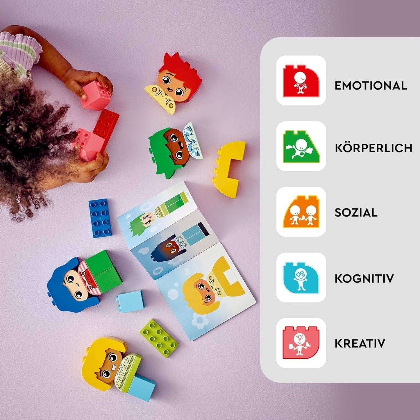 LEGO DUPLO Big Feelings, Bau-Stapelspiel mit 23 bunten Steinen und 4 Figuren, Motorikspielzeug zur Förderung der sozialen und emotionalen Entwicklung kleiner Kinder ab 18 Monaten 10415 Bausets Beuche den LEGO-Store