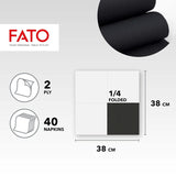 Weichheit und Weichheit, Einweg-Papiertücher, 40 Stück, Taschentücher, Größe 38 x 38, gefaltet, 4, 2-lagig, schwarze Farbe, 100 % reines Zellulosepapier, FSC-zertifiziert (2 Stück)