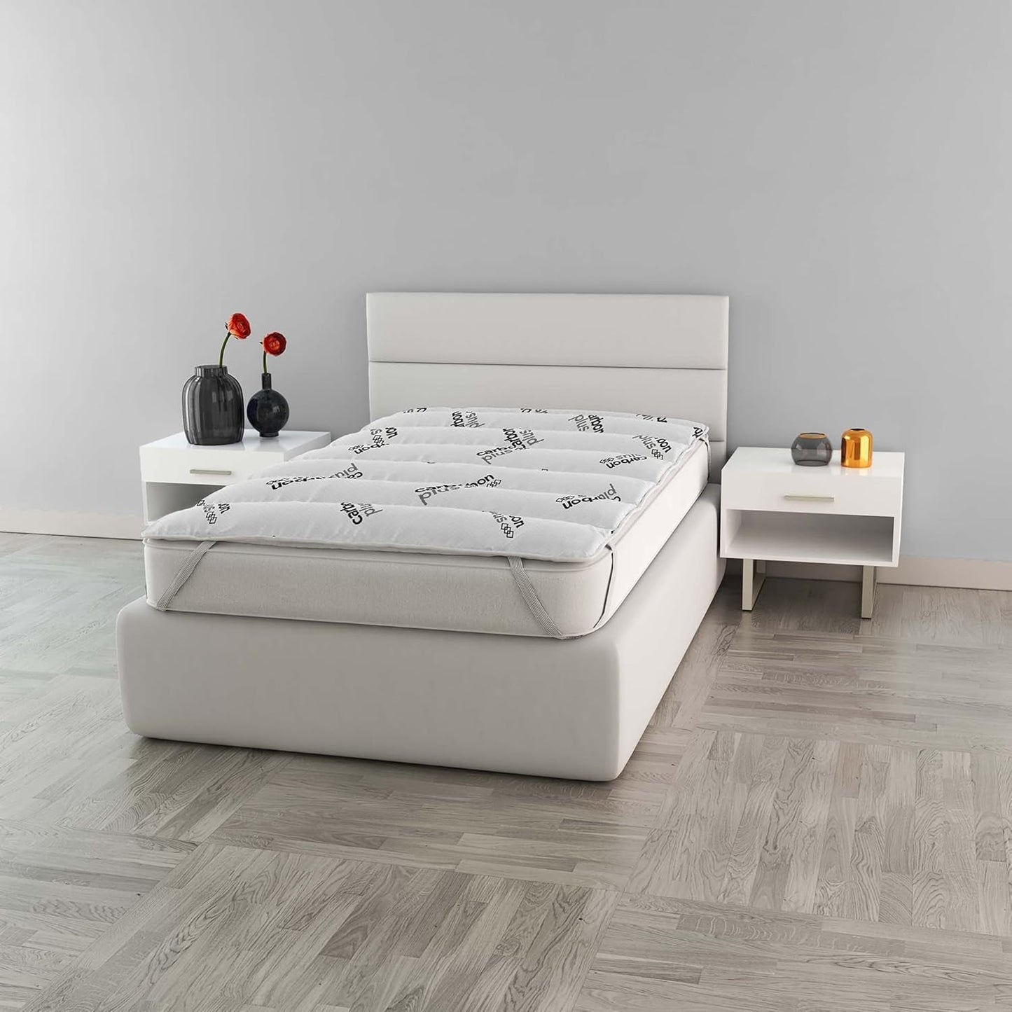 MB Home Italia, Topper, Thermocontrol, Doppelbett 160 x 195 cm Bettdecken und Steppdecken Naty Shop Kleines Doppelbett 120 x 195 cm Anthrazit