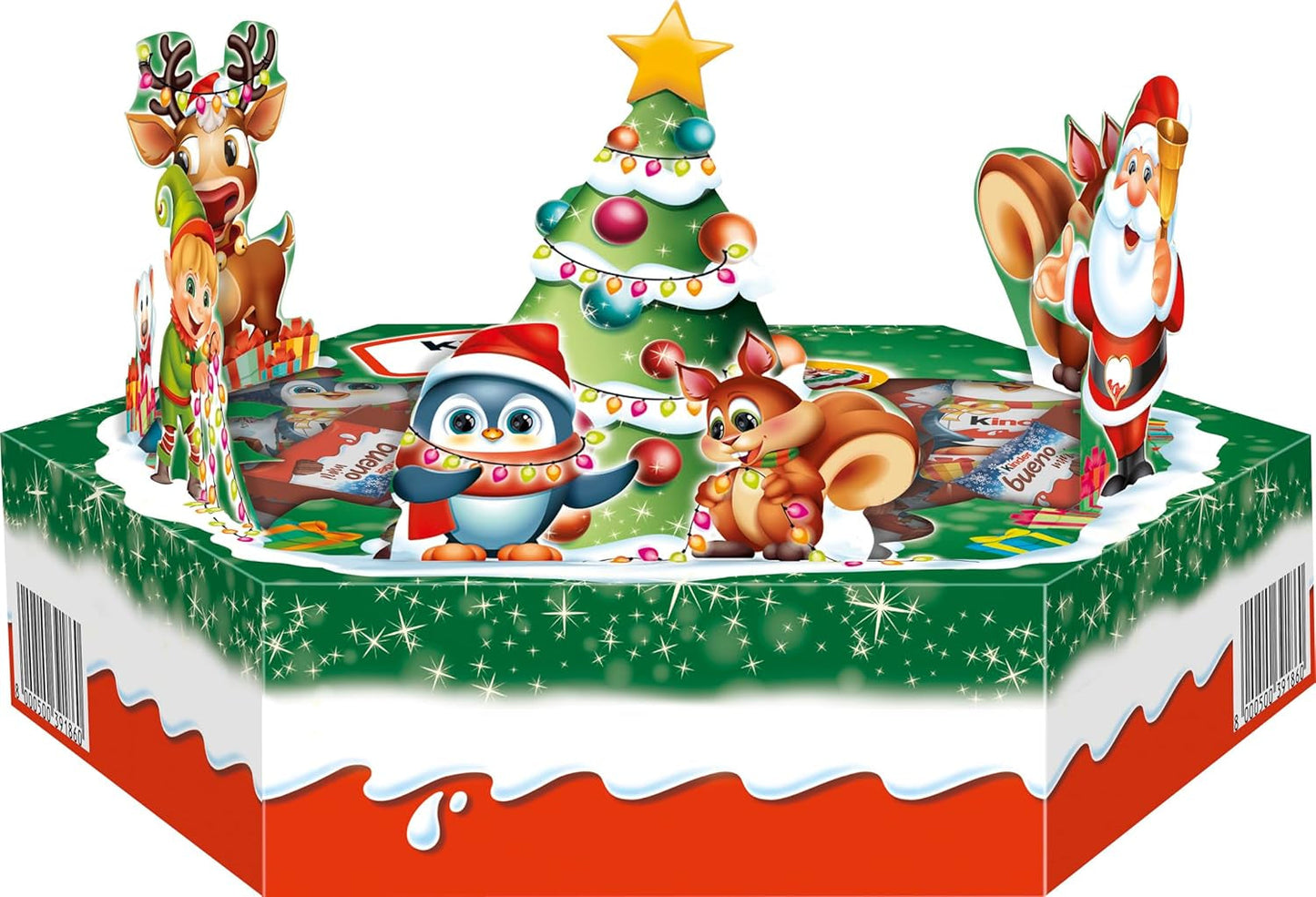 Kinder Mix Weihnachtsteller – leckere Schokoladenspezialitäten aus dem Kinder-Sortiment – ​​143g