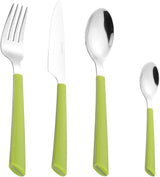 JANE Besteck, polierter Edelstahl 18/0, grüne Kunststoffgriffe, 24-teilig Kitchen Naty Shop