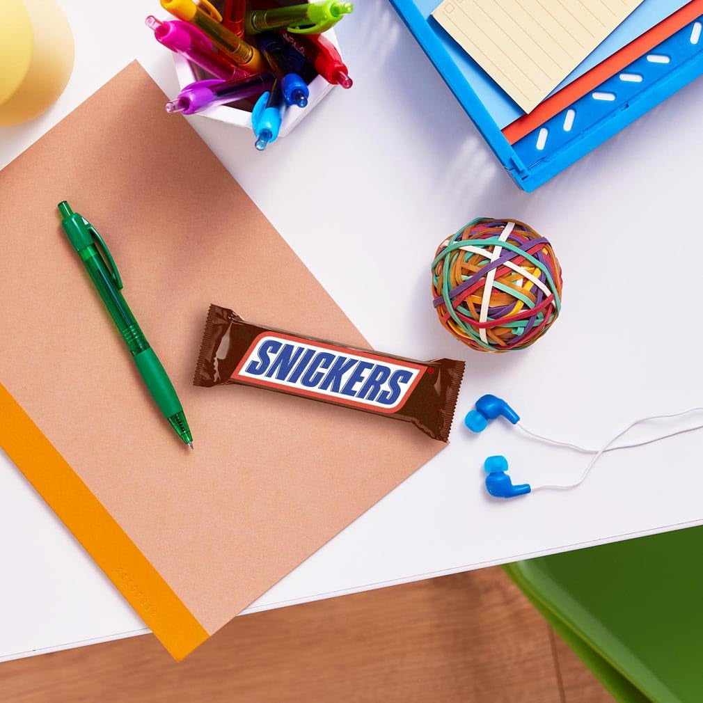 Snickers Schokoriegel Erdnuss-Karamell 5er-Packung | Snack-Fußball | (1 x 5 x 50g)