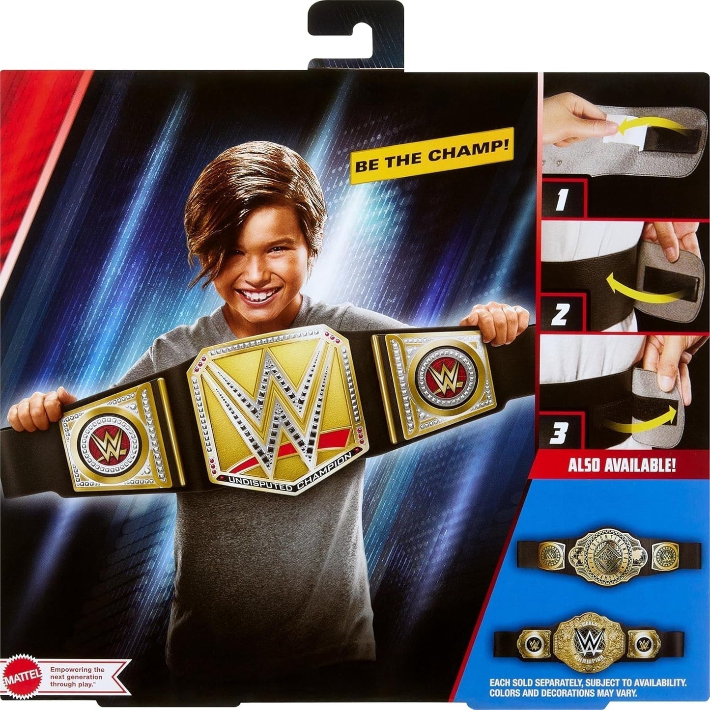 Mattel Mattel WWE Championship Gürtel, unbestrittener WWE Universal Championship Rollenspiel und Kostüm, ca. 100 cm langer Kunstledergürtel mit einzigartiger Passform, HYJ35 Actionfiguren Naty Shop