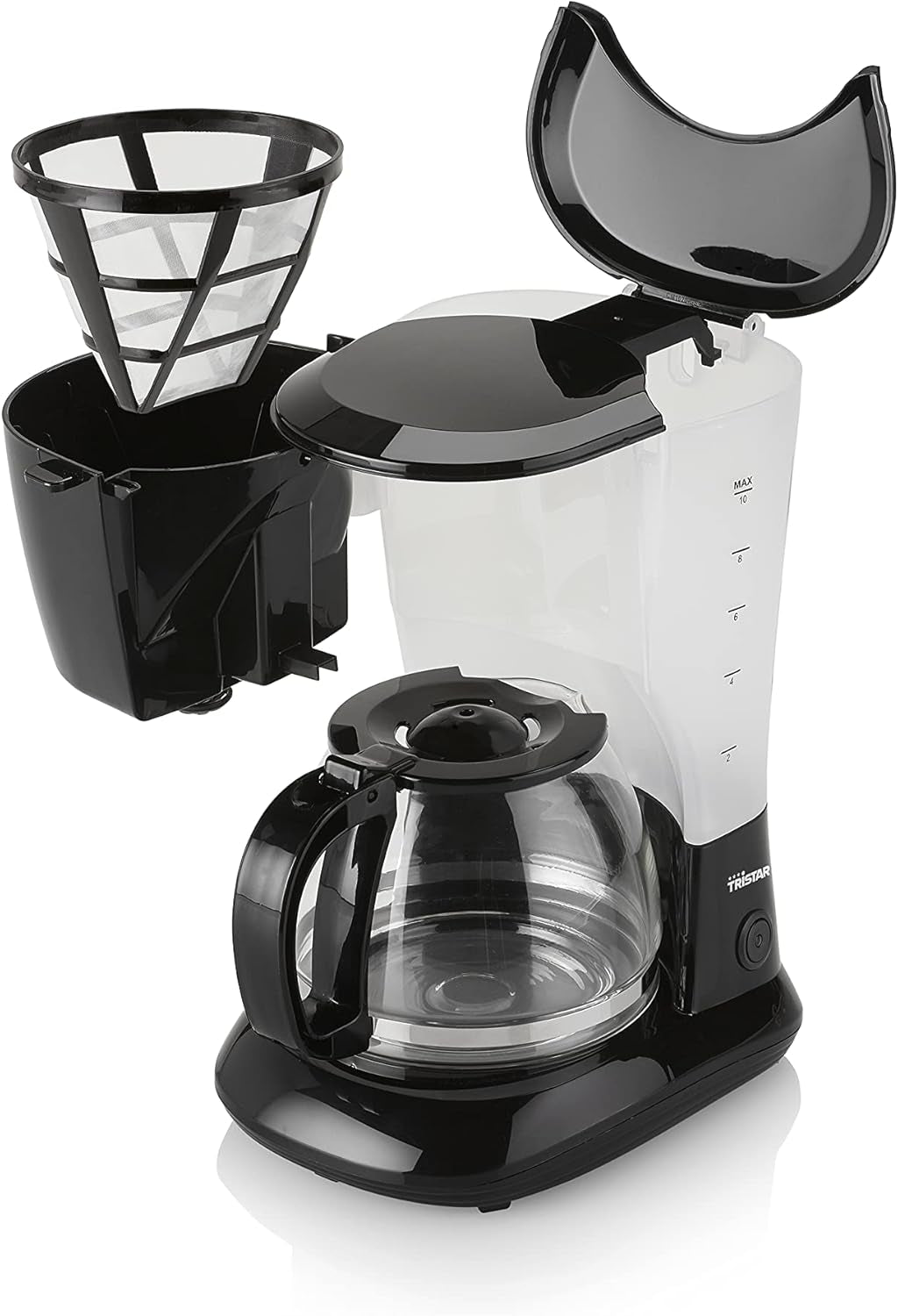 Tristar 1,25 l Kaffeemaschine – für 10–12 Tassen, auch für Camping geeignet, CM-1245, Schwarz