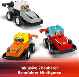 LEGO DUPLO Town F1 Team Rennwagen mit Rennfahrern, Bauspielzeug für die ganze Familie, fantasievolles Spielerlebnis, Geburtstagsgeschenk für Kleinkinder, Jungen und Mädchen ab 2 Jahren 10445 Bausets Besuchen Sie den LEGO-Store