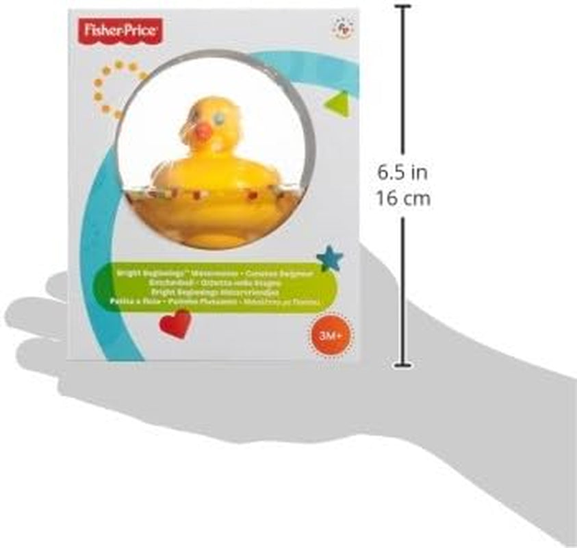 Fisher-Price WaterMates Ducky Ball, lustige Ente im Konfettiball, Babyspielzeug, Spielball, Badespielzeug, ab 3 Monaten, 75676 Babyspielzeug Naty Shop