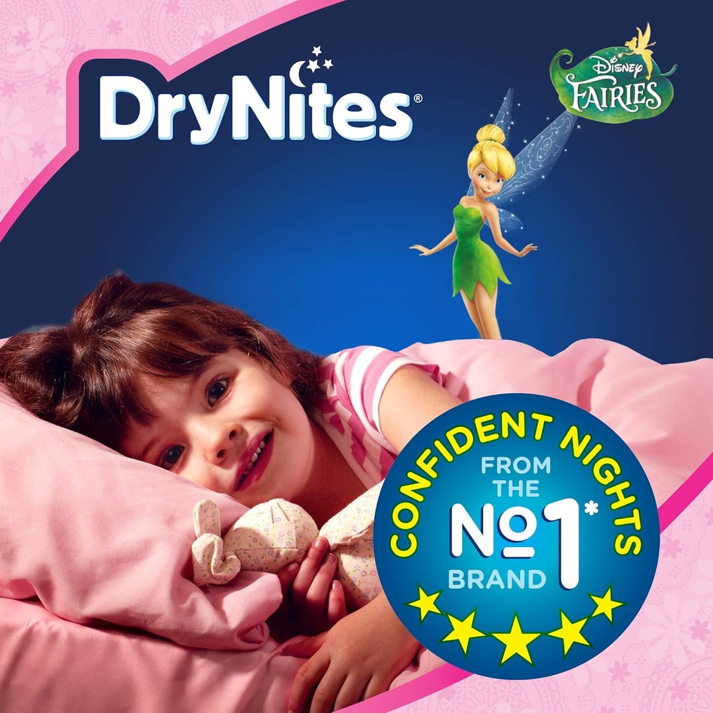 DryNites Pyjamahosen für Mädchen 3–5 Jahre, 1 Packung (1 x 16 Stück)