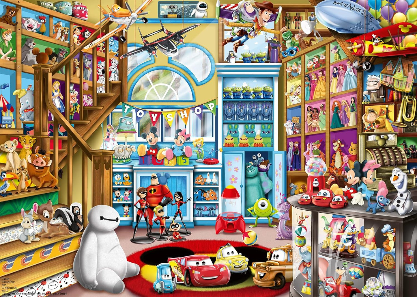 Ravensburger Puzzle 12000527 – Im Spielzeugladen – Disney 1000 Teile Puzzle für Erwachsene und Kinder ab 14 Jahren Puzzle Naty Shop Retro