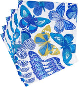 Schmetterlingsservietten, blau, 20 Stück pro Packung