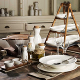 Villeroy & Boch - Artesano 6-teiliges Geschirrset für 2 Personen, weiß, spülmaschinenfest, mikrowellengeeignet, Besteckset, Tellerset, Speiseteller, Frühstücksteller, Speiseteller, Premium-Porzellan