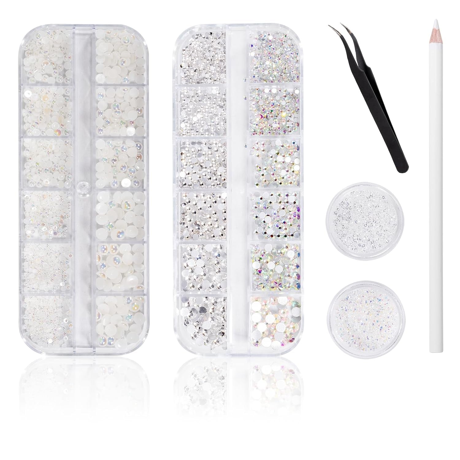 5600 Stück Strasssteine ​​​​Nägel Nail Art, 36 Farben Glitzersteine, Dekorationen Nagelsteine ​​​​Für Nagelkunst, Einschließlich Wachsstift Für Strasssteine ​​​​Und Strass-Picker