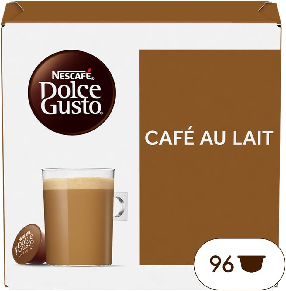 Nescafe Dolce Gusto – Dolce Gusto Café au Lait 16 KAPSELN 160 g (X6)