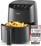 COSORI Heißluftfritteuse Airfryer, 12-in-1-Luftfritteuse XXL 6,2 l, Heißluftfritteuse mit Sichtfenster und Rührerinnerung, 80 Rezepte Haushaltsgeräte Naty Shop Light Black 2L Mini